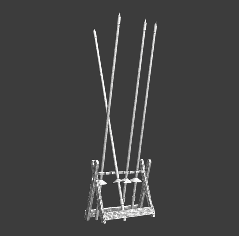 Tournament lance stand - wargaming accessory